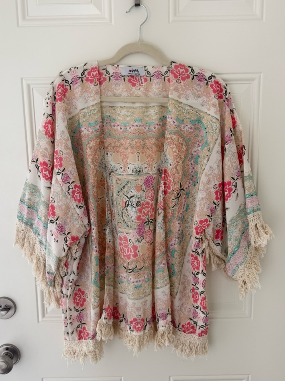 Boho tasseled beach cover up
